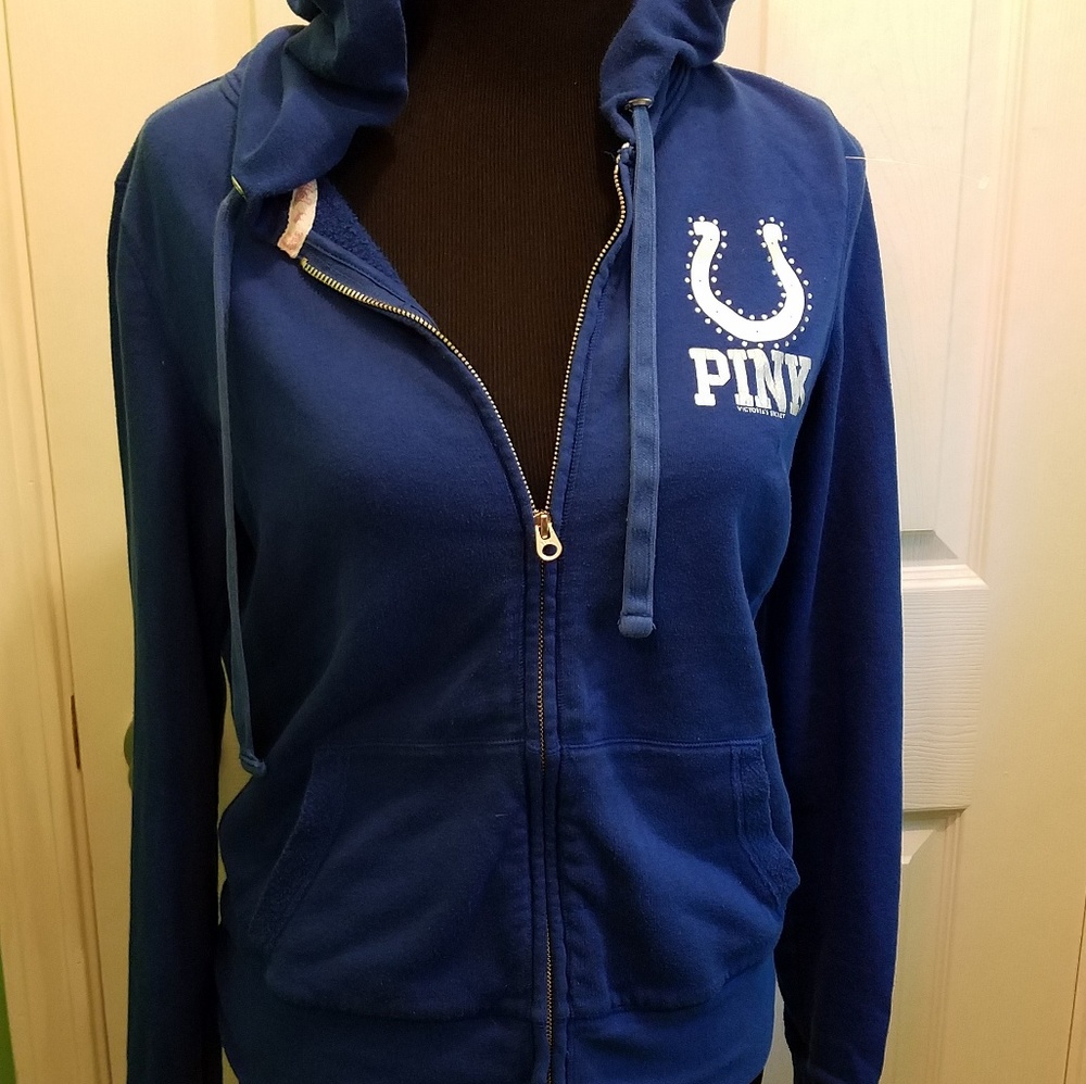 Sz M, Pink VS, sparkling hooded jacket
